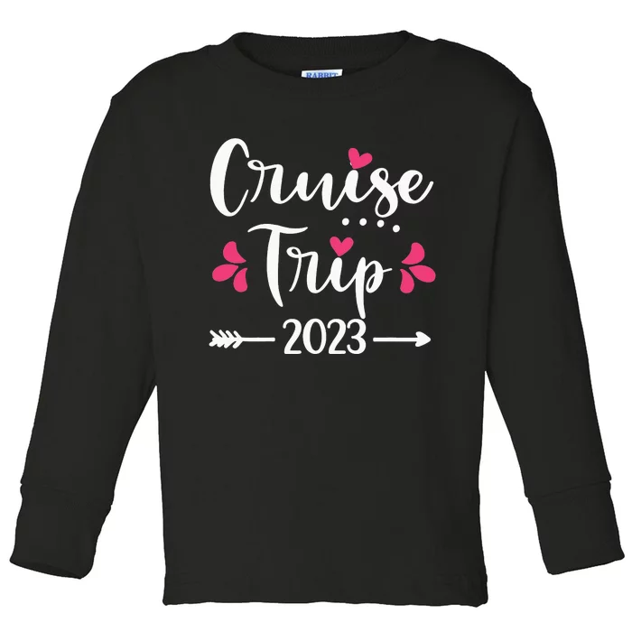 Vacation Cruise Squad Family Matching Cruise Trip Toddler Long Sleeve Shirt