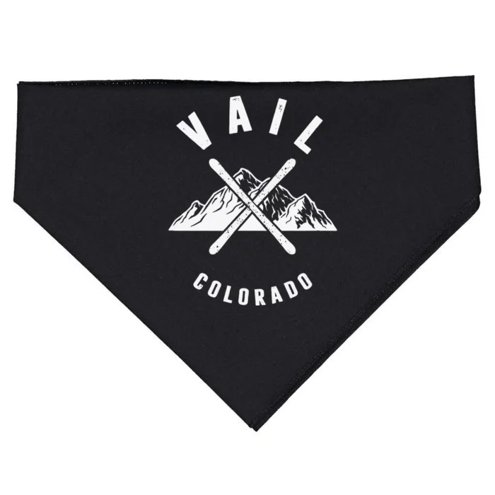 Vail Colorado Skiing Snowboarding Winter Ski Park Mountain USA-Made Doggie Bandana