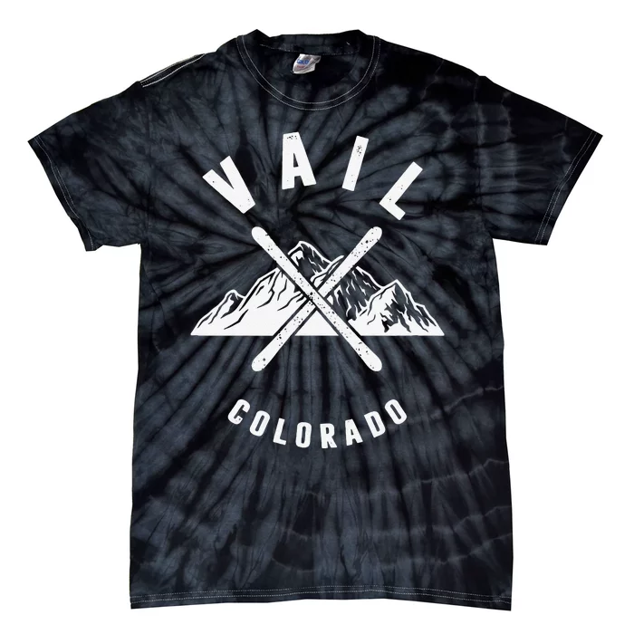 Vail Colorado Skiing Snowboarding Winter Ski Park Mountain Tie-Dye T-Shirt