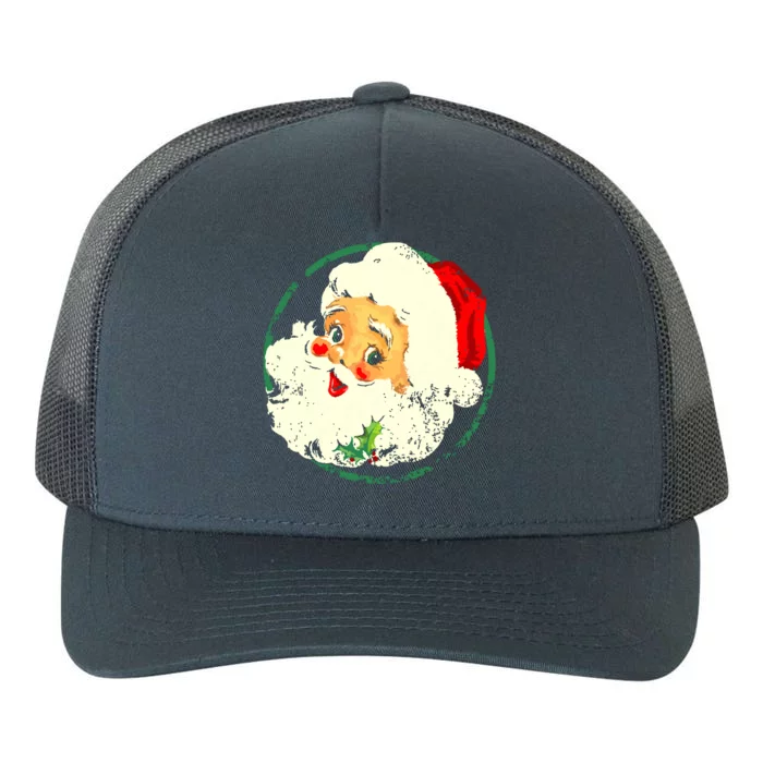 Vintage Christmas Santa Claus Face Old Fashioned Yupoong Adult 5-Panel Trucker Hat