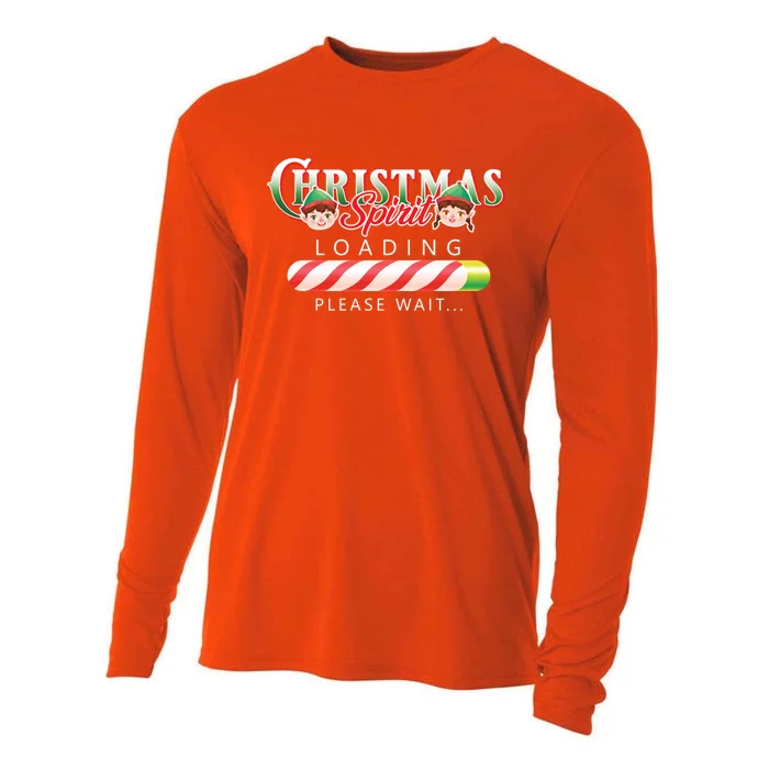 Vintage Christmas Spirit Loading Gift Cooling Performance Long Sleeve Crew