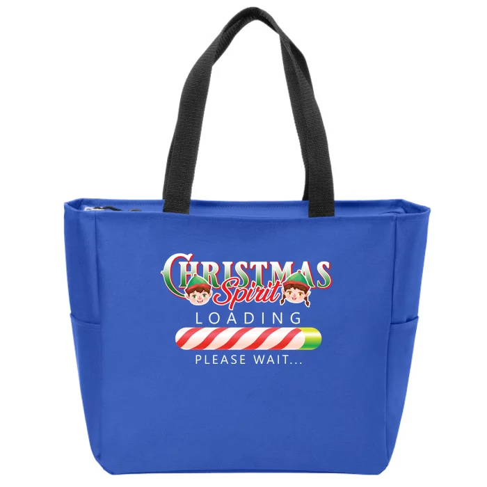 Vintage Christmas Spirit Loading Gift Zip Tote Bag