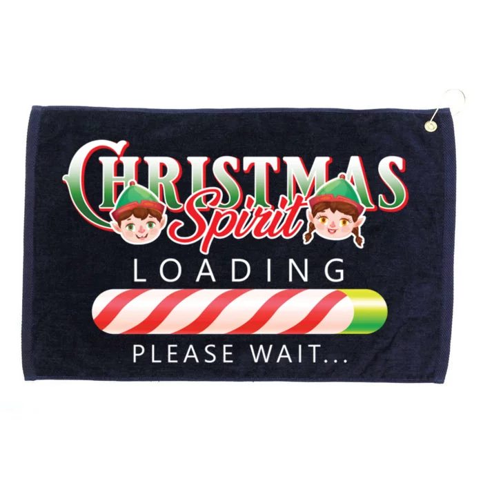 Vintage Christmas Spirit Loading Gift Grommeted Golf Towel