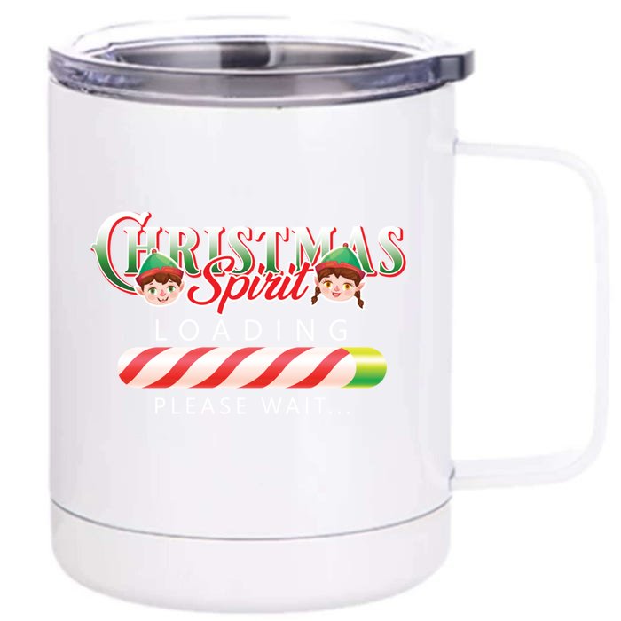 Vintage Christmas Spirit Loading Gift Front & Back 12oz Stainless Steel Tumbler Cup