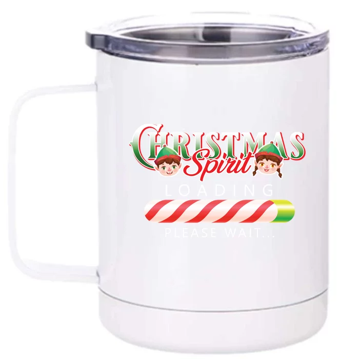 Vintage Christmas Spirit Loading Gift Front & Back 12oz Stainless Steel Tumbler Cup