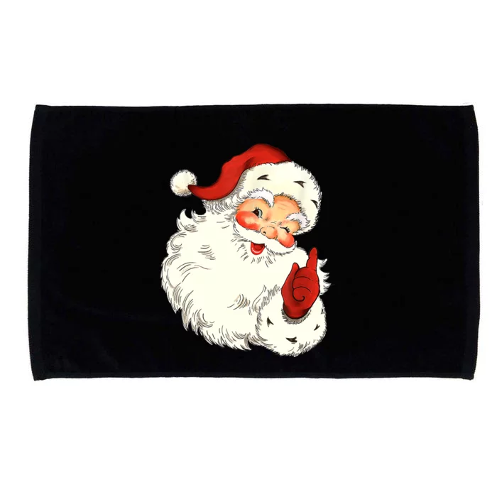 Vintage Christmas Santa Claus Face Old Fashioned Cool Gift Microfiber Hand Towel