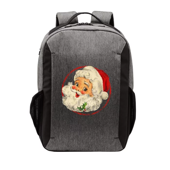 Vintage Christmas Santa Claus Face Old Fashioned Gift Vector Backpack