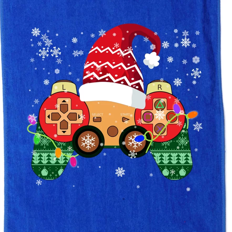 Videogame Controller Santa Hat Christmas Gaming Xmas Gamer Meaningful Gift Platinum Collection Golf Towel