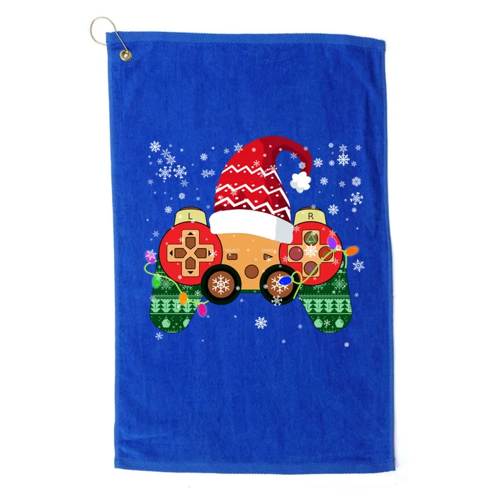 Videogame Controller Santa Hat Christmas Gaming Xmas Gamer Meaningful Gift Platinum Collection Golf Towel