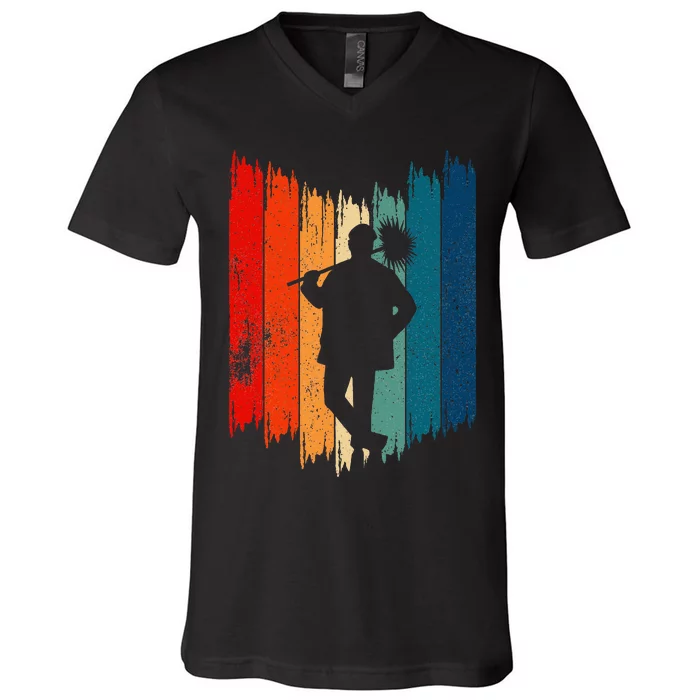 Vintage Chimney Sweeper Retro Chimney Sweep V-Neck T-Shirt