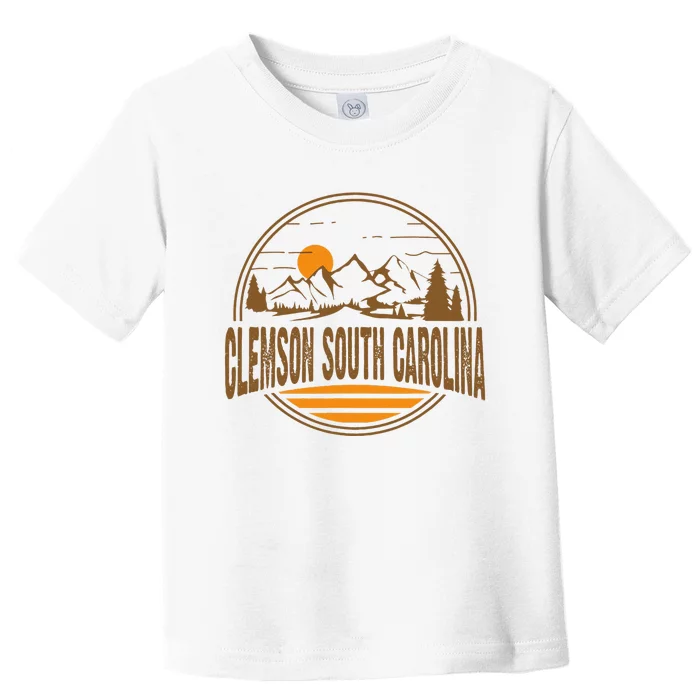 Vintage Clemson South Carolina Mountain Hiking Toddler T-Shirt