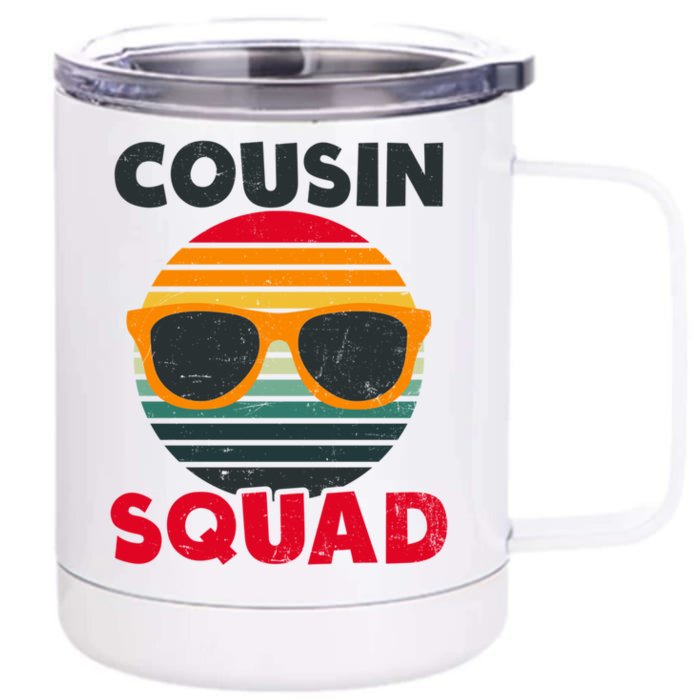 Vintage Cousin Squad Design Cousin Crew Meaningful Gift Front & Back 12oz Stainless Steel Tumbler Cup