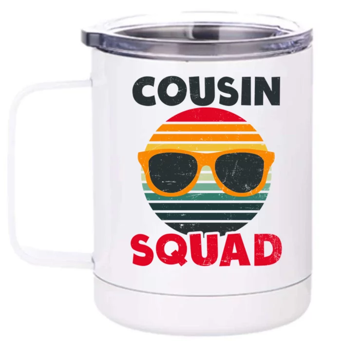 Vintage Cousin Squad Design Cousin Crew Meaningful Gift Front & Back 12oz Stainless Steel Tumbler Cup