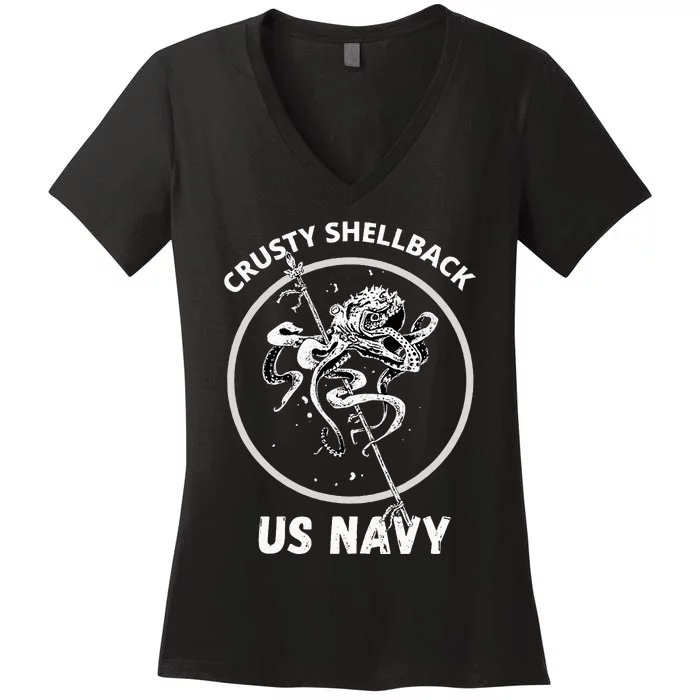 Vintage Crusty Shellback Women's V-Neck T-Shirt