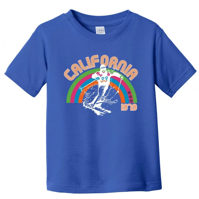 Vintage California Skiing Ski Funny Gift Toddler T-Shirt