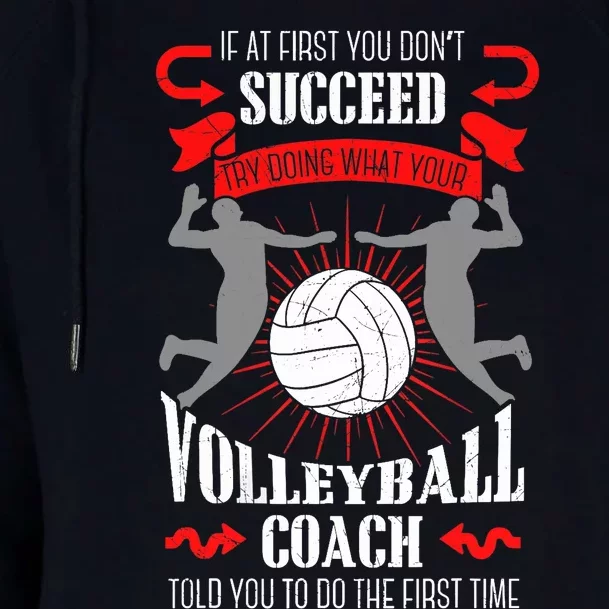 Volleyball Coach Team Player Sports Game Athlete Gift Womens Funnel Neck Pullover Hood