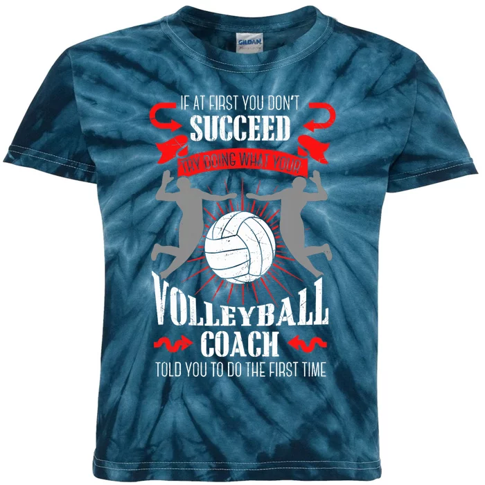 Volleyball Coach Team Player Sports Game Athlete Gift Kids Tie-Dye T-Shirt