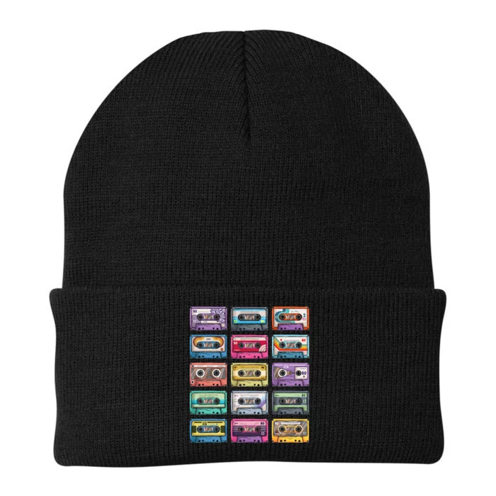 Vintage Cassette Tapes Collection 80S 90S Music Mixtape Knit Cap Winter Beanie