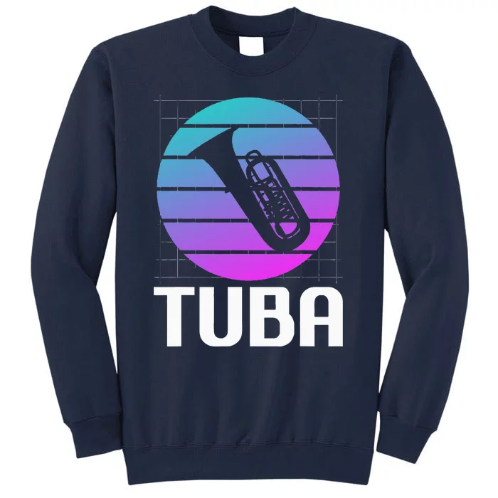 Vintage Classic Tuba Player Instrument Tall Sweatshirt