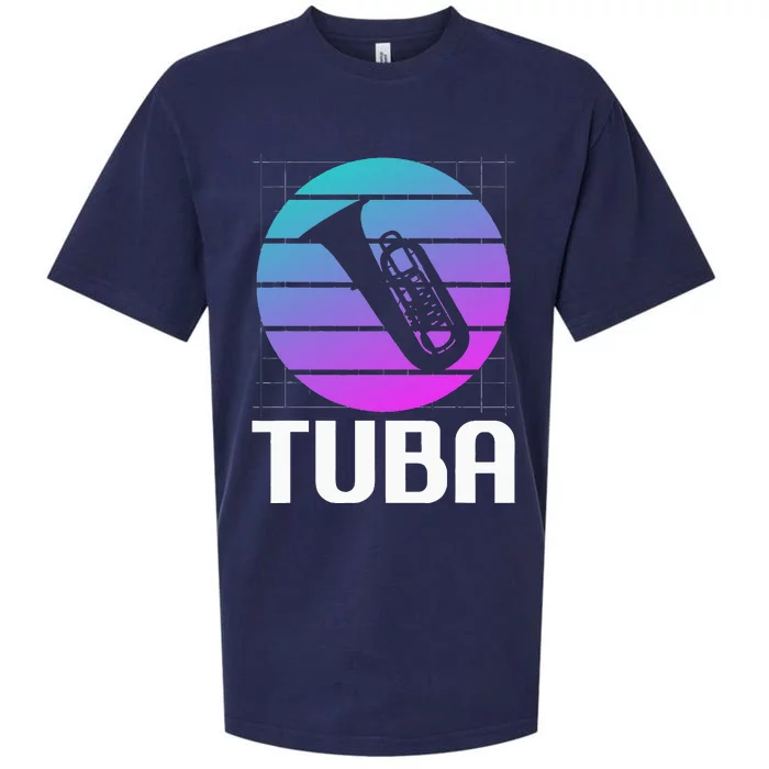 Vintage Classic Tuba Player Instrument Sueded Cloud Jersey T-Shirt