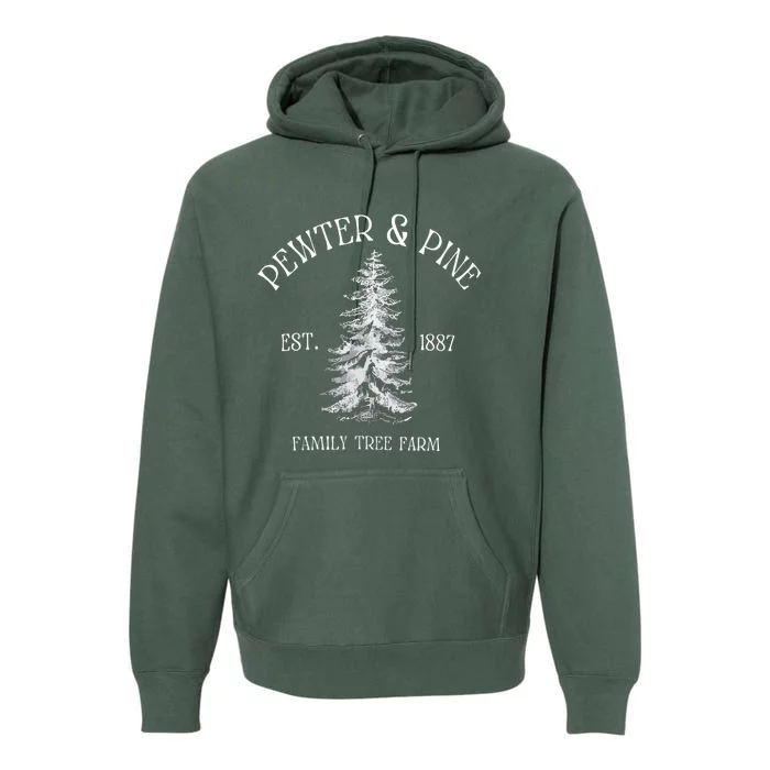 Vintage Christmas Tree Farms Premium Hoodie