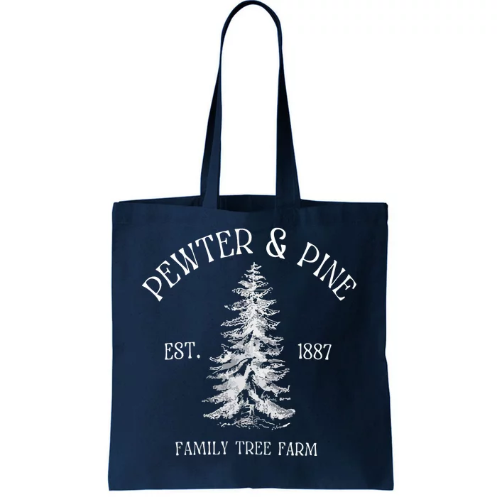 Vintage Christmas Tree Farms Tote Bag