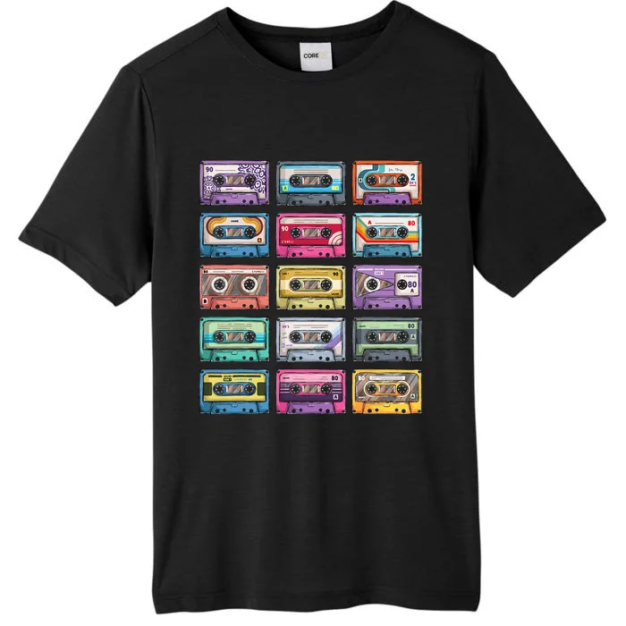 Vintage Cassette Tapes Collection 80s 90s Music Mixtape ChromaSoft Performance T-Shirt