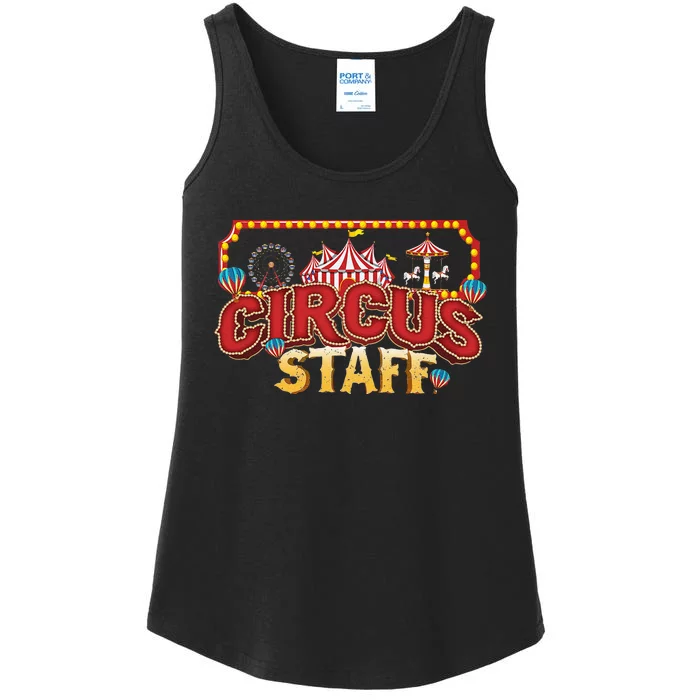 Vintage Circus Themed Birthday Party Event Circus Staff Ladies Essential Tank