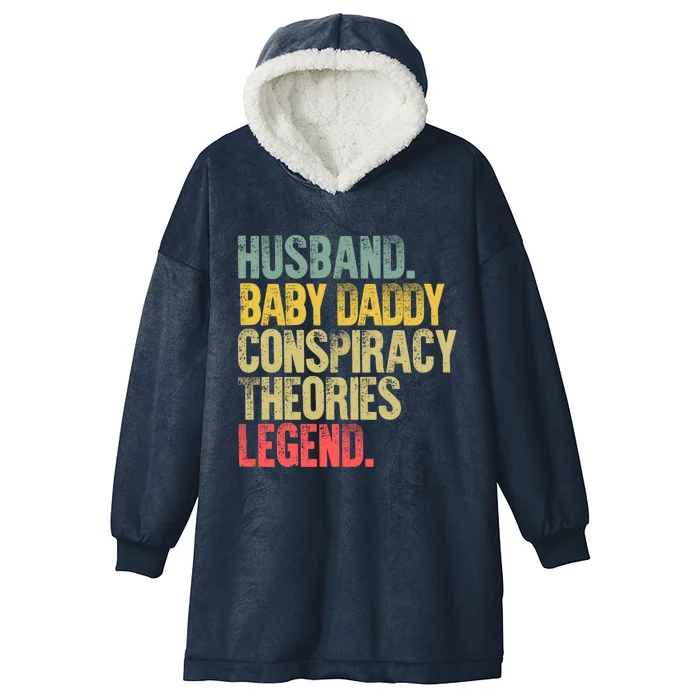 Vintage Conspiracy Theories Gift Husband Daddy Legend Meaningful Gift Hooded Wearable Blanket