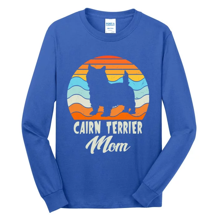 Vintage Cairn Terrier Mom Dog Cute Funny Mother Gift Tall Long Sleeve T-Shirt