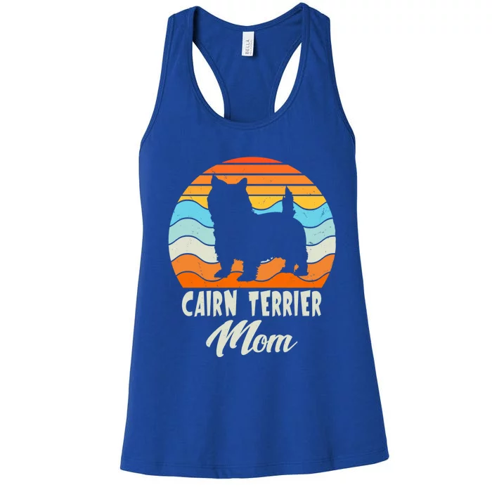 Vintage Cairn Terrier Mom Dog Cute Funny Mother Gift Women's Racerback Tank