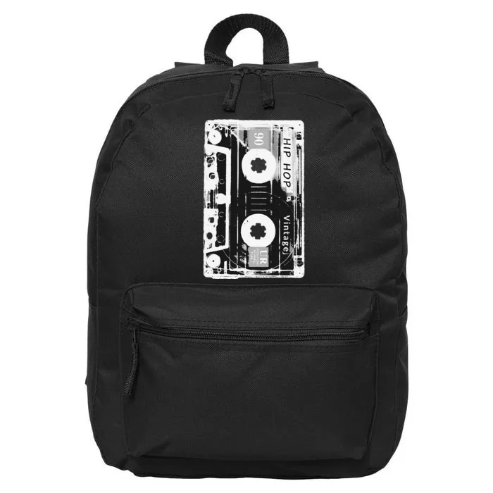 Vintage Cassette Tape Hip Hop Music 80s 90s 16 in Basic Backpack