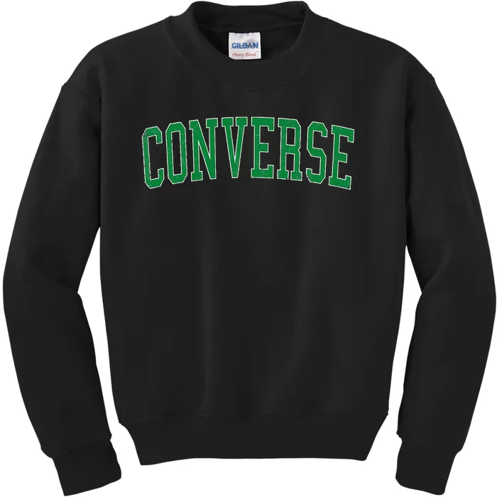 Vintage C.O.N.V.E.R.S.E Tx Distressed Green Kids Sweatshirt