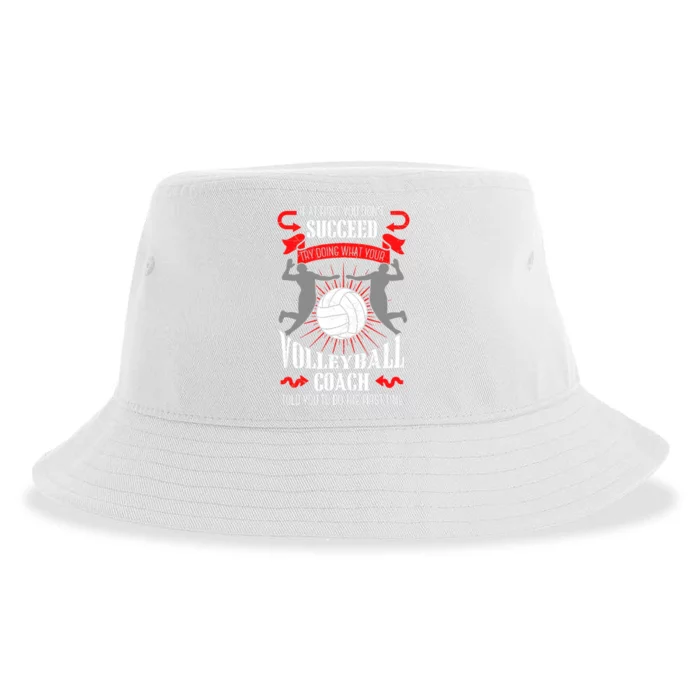 Volleyball Coach Team Player Sports Game Athlete Gift Sustainable Bucket Hat