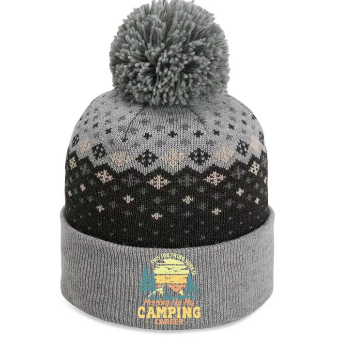 Vintage Camping T The Baniff Cuffed Pom Beanie