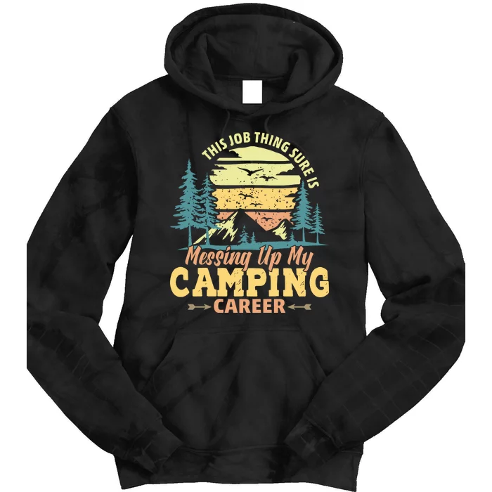 Vintage Camping T Tie Dye Hoodie