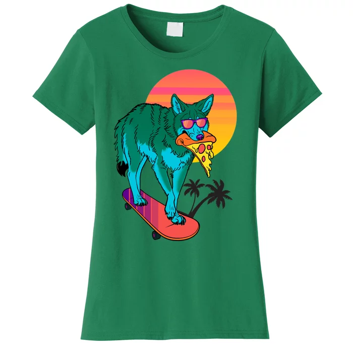 Vaporwave Coyote Women's T-Shirt