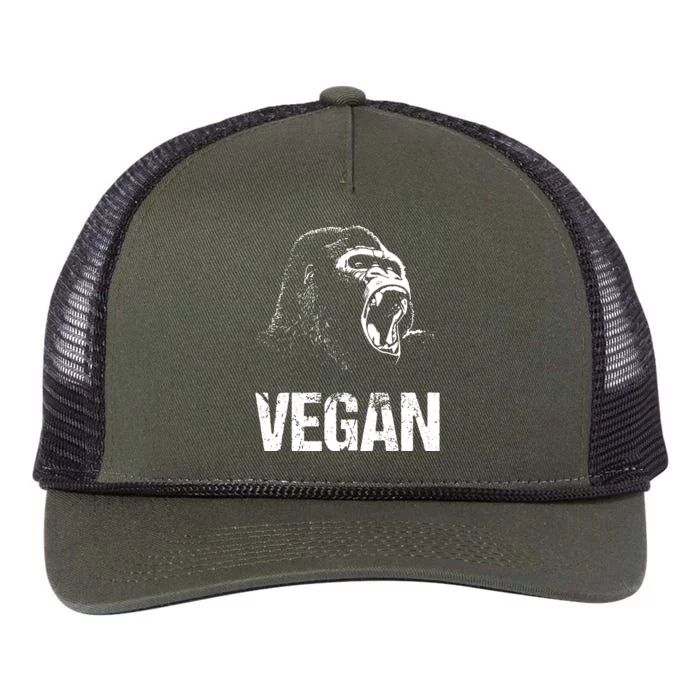 Vegan Cool Vegetarian Food Tee Retro Rope Trucker Hat Cap