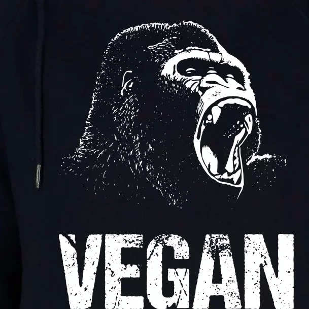 Vegan Cool Vegetarian Food Tee Womens Funnel Neck Pullover Hood