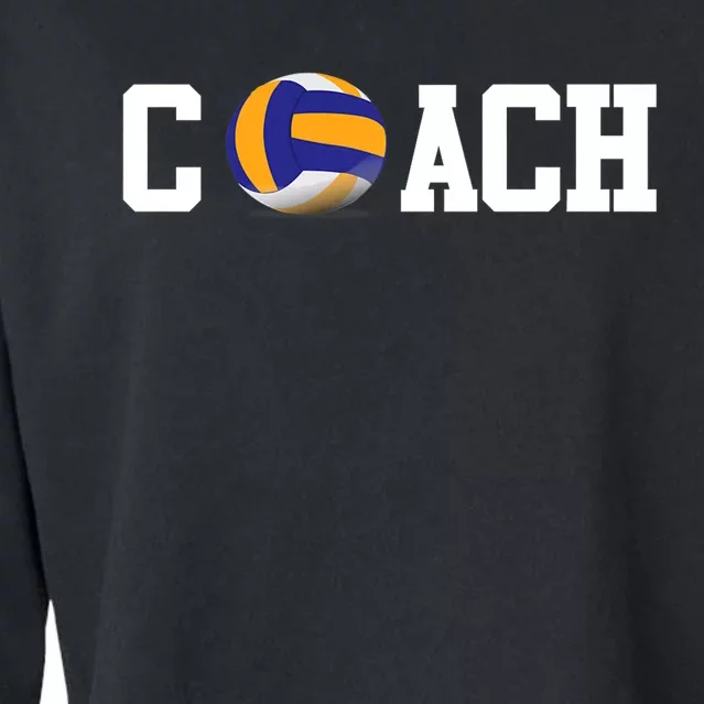 Volleyball Coach Volleyball Ball Sport Gift Cropped Pullover Crew