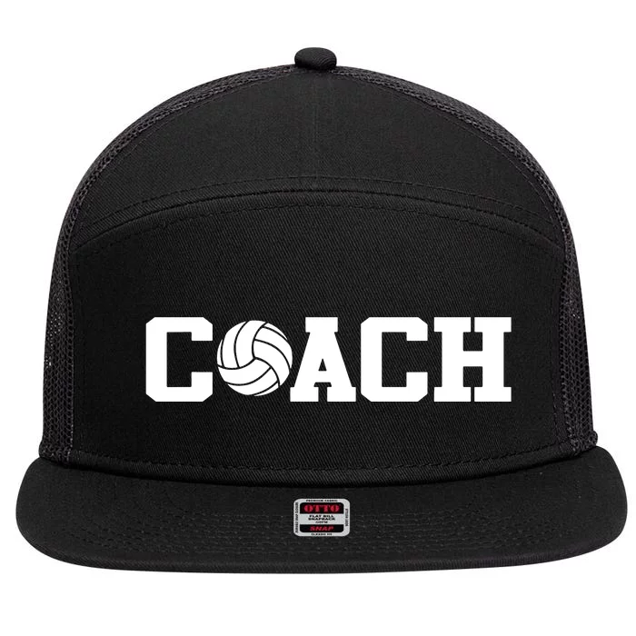 Volleyball Coach 7 Panel Mesh Trucker Snapback Hat