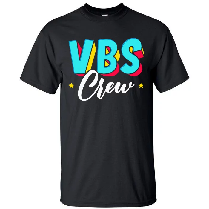 Vbs Crew Vacation Bible School Paint Splatter Christian Tall T-Shirt