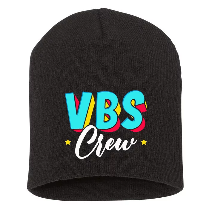 Vbs Crew Vacation Bible School Paint Splatter Christian Short Acrylic Beanie