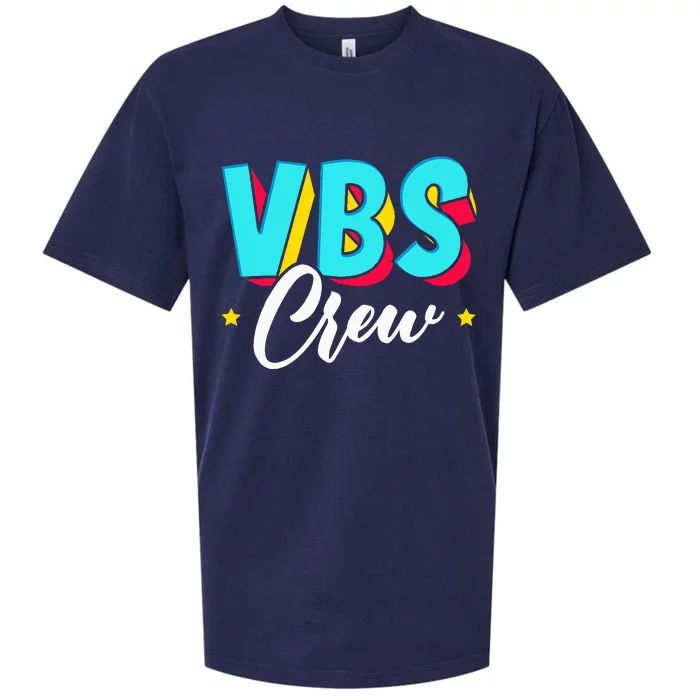 Vbs Crew Vacation Bible School Paint Splatter Christian Sueded Cloud Jersey T-Shirt