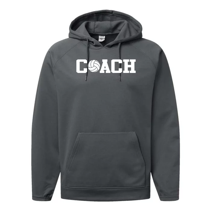 Volleyball Coach Performance Fleece Hoodie