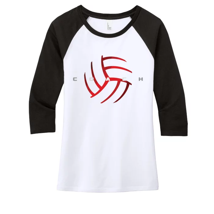 Volleyball Coach Women's Tri-Blend 3/4-Sleeve Raglan Shirt