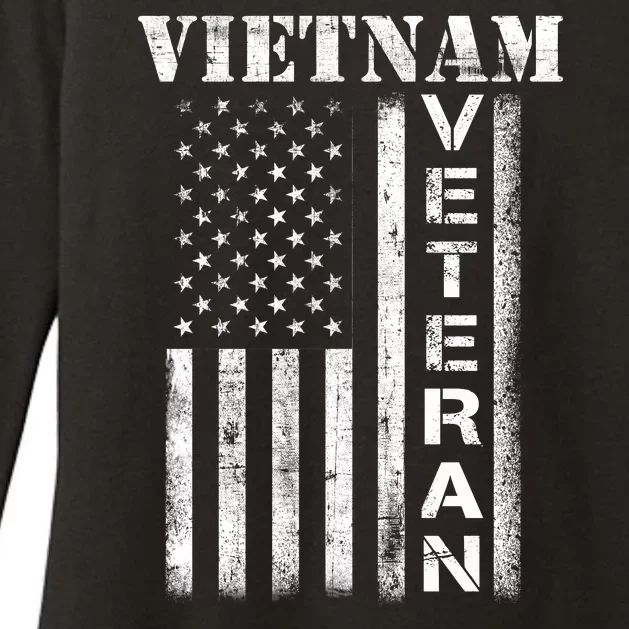 Vietnam Combat Veteran Flag Patriotic Veterans Day Gift Womens CVC Long Sleeve Shirt