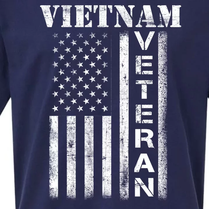 Vietnam Combat Veteran Flag Patriotic Veterans Day Gift Sueded Cloud Jersey T-Shirt