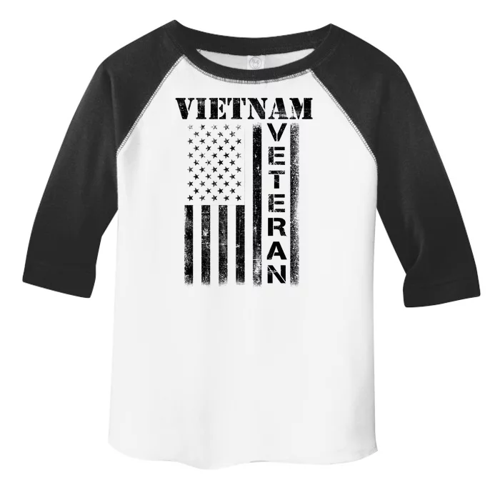 Vietnam Combat Veteran Flag Patriotic Veterans Day Gift Toddler Fine Jersey T-Shirt