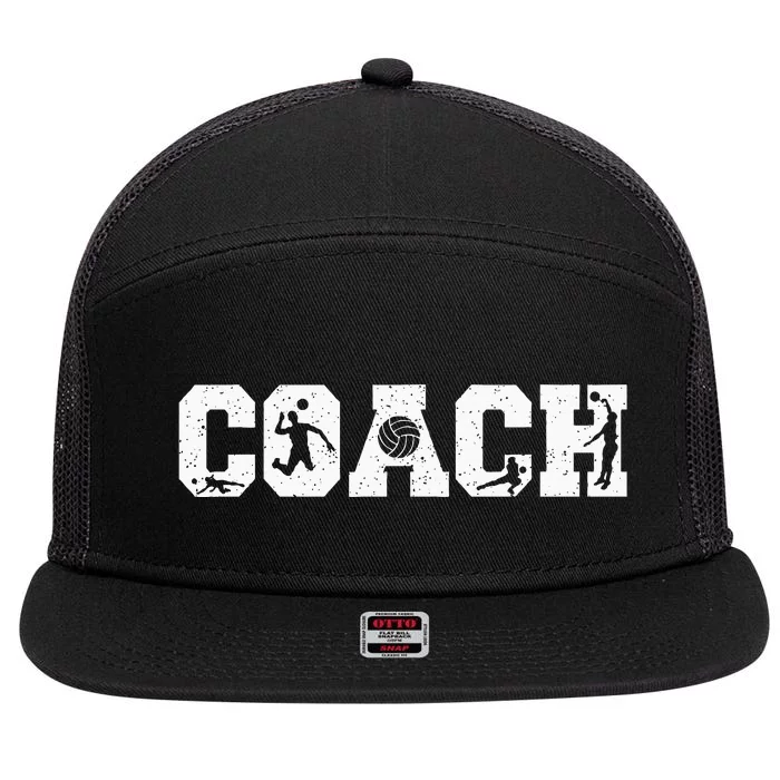 Volleyball Coach 7 Panel Mesh Trucker Snapback Hat